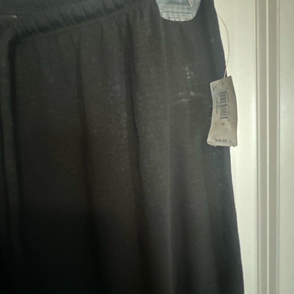 GAP Linen Blend Lounge Pants Womens xS Black NWT - Picture 4 of 5